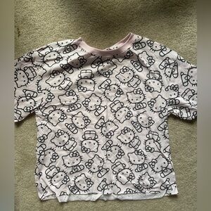 New Hello Kitty face graphic tee Tshirt kawaii small pink